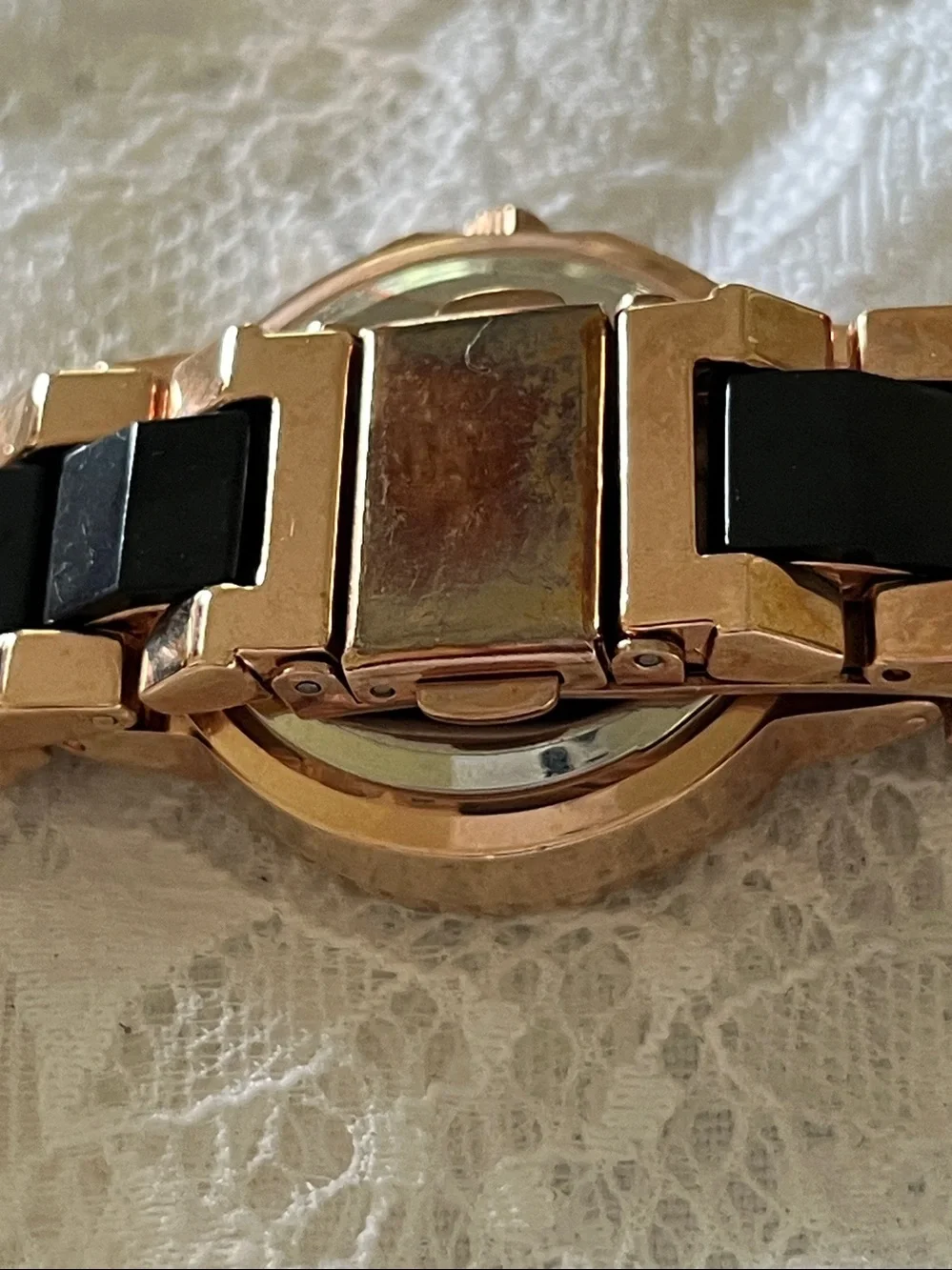 Style & Co. Gold-Tone and Black Crystal Accent Women's Watch